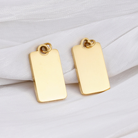Pendentifs et breloques vierges en acier inoxydable gravables pour la fabrication de bijoux, avec logo de marque personnalisé