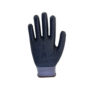 Gants de sécurité en nylon et élasthanne de haute qualité, enduits de nitrile sablé, bonne adhérence, pour travaux de construction - Product Image 4