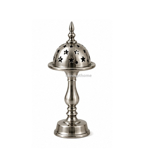 Bronze Incense <b>Burner</b> With Perforated Dome And Stand Aromatic All Season Use - Product Image 3