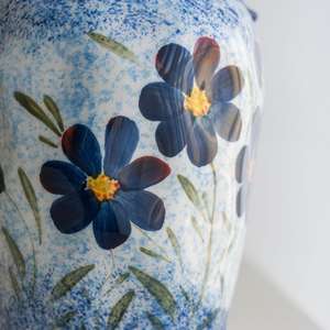 Jarrón de Cerámica Pintado a Mano con Doble Asa, Estilo Mediterráneo, Decorativo para el Hogar, Venta <span class=keywords><strong>al</strong></span> <span class=keywords><strong>Por</strong></span> <span class=keywords><strong>Mayor</strong></span> OEM - Product Image 2