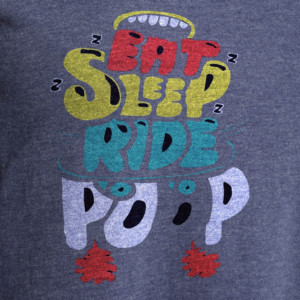 เสื้อยืดคอกลมแขนสั้นพิมพ์ลายกลิตเตอร์สำหรับผู้หญิง ลาย Eat Sleep Ride Poop สวมใส่สบายทรงหลวม ผ้าฝ้าย 100% ระบายอากาศได้ดี เหมาะสำหรับฤดูร้อน แบบถัก - Product Image 4