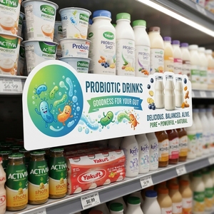 PVC Waterproof BPA Free Customizable Colors Retail Store <b>Shelf</b> Talker Advertising Display Sign - Product Image 3