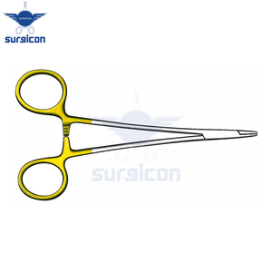 Porte-aiguille chirurgical à motif spécial de 11 cm / 4-1/2 pouces avec inserts en carbure de tungstène TC GOLD pour une pose précise des aiguilles - Product Image 5