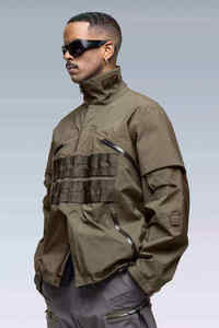 Waterproof Mens <b>Techwear</b> <b>Jacket</b> Tactical Multi Pocket Hooded Urban Streetwear Outerwear Windproof Functional Coat Custom OEM - Product Image 3