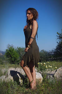 Robe asymétrique style bohème féerique à ourlet pixie, en jersey léger, idéale pour les festivals, pour femme, cadeau pour elle, vente en gros - Product Image 3