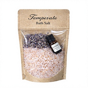 Sal de Baño Natural del Himalaya Whisper Salt con Aceite Esencial de Rosas, Aromaterapia Corporal, Alivio Muscular, Hidratante, Personalizable - Product Image 1
