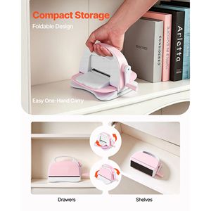 Máquina Manual de Troquelado y Repujado con Abertura de 3 Pulgadas, Herramienta Portátil para Manualidades con Mango Ergonómico - Product Image 6