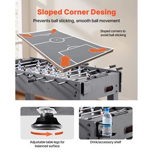 Tavolo da Calcio Balilla da Interno Resistente da 48 Pollici per Sala Giochi Domestica, Tavoli da Gioco Stile S - Product Image 4