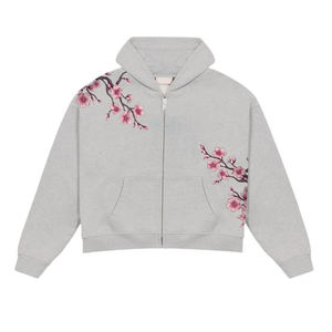 High Quality Lightweight Polyester/Cotton Fleece Digital Printed Breathable Autumn Eco-Friendly Oversized Zipper-Up Hoodie <b>Men</b> - Product Image 1