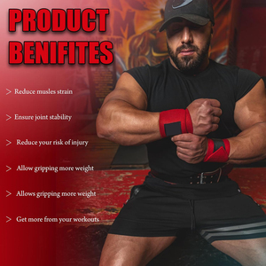 Sangles de poignet de fitness avec crochets intégrés pour haltérophilie – Équipement de powerlifting - Product Image 4