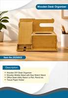 Organisateur de bureau élégant avec horloge, porte-stylos et compartiment pour documents, plusieurs compartiments pour stylos, fournitures de bureau et accessoires