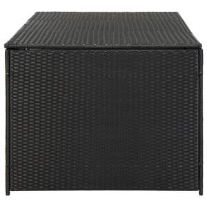 Black 70.9"x35.4"x27.6" Patio <b>Storage</b> <b>Box</b> Poly Rattan <b>Material</b> for Sheds & <b>Storage</b> - Product Image 4
