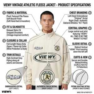 Custom Logo Men Vintage Polar Fleece <b>Jacket</b> <b>Zip</b> <b>Up</b> Oversized Streetwear Winter Stand Collar Athletic <b>Jacket</b> Manufacturer - Product Image 6