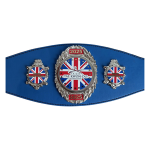 Cinturón de Campeonatos Británicos con Diseño de Union Jack y Emblema Plateado 2025, Cinturón de Título Personalizable de Calidad Premium - Product Image 1
