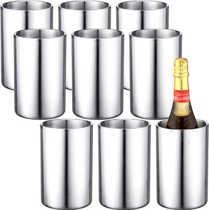 Enfriador de Vino Portátil de Doble Pared de Acero Inoxidable de Primera Calidad, Enfriador de Botellas de Cerveza - Product Image 1