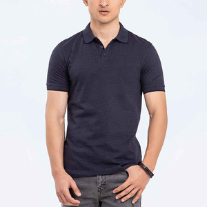 Camiseta de Golf de Manga Corta, Tejida, Lisa, al Por Mayor, OEM, de Alta Calidad, con Logotipo Bordado Personalizado, para Hombre, en Poliéster/Algodón - Product Image 2