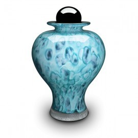 Urna Funeraria de Vidrio Soplado a Mano Estilo Americano Amato, Modelo Small Evening Palette - Product Image 3