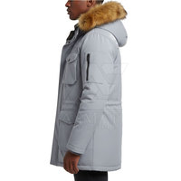 Parka pour homme de longueur standard, veste d'hiver chaude et isolée avec capuche, manteau d'extérieur, taille personnalisée