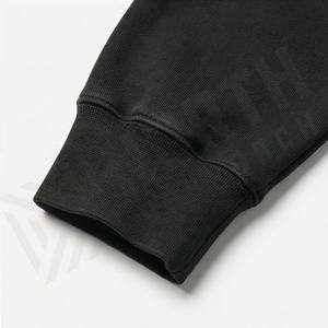 Sudadera con capucha de moda de invierno para hombre, 400 g/m², de algodón de rizo, térmica, oversize, lisa, con efecto descolorido por el sol y lavado ácido, de peso pesado y corte holgado - Product Image 6