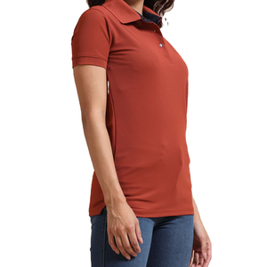 Polo de Mujer de Marca Privada, Corte Ajustado, Manga Corta, Tejido Transpirable, Ropa Casual de Primavera/Verano, Color Sólido, Cuello con Botones - Product Image 2