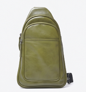 Sac bandoulière minimaliste en cuir véritable de qualité supérieure, sac de poitrine, vert olive, pour homme et femme, voyage de luxe, extérieur, imperméable - Product Image 1