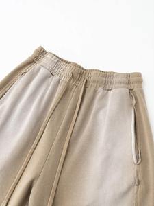 Pantalones de chándal casuales para hombre, de corte holgado y pierna ancha acampanada, con cordón, estilo jogger, de forro polar, lona y algodón grueso, estilo urbano, OEM - Product Image 4