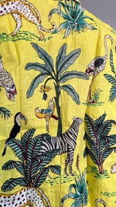 Conjunto de Pijama de Verano para Mujer con Rayas Verticales Florales, Ropa de Dormir de Algodón, Elegante Traje de Noche a Rayas, Camisa y Pantalones de Secado Rápido, Largo Completo - Product Image 4