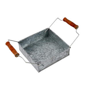 Plateau de rangement galvanisé pour serviettes Serviettes métalliques rustiques Panier de présentation pour mouchoirs Prix bon marché - Product Image 6