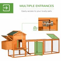 Poulailler extérieur extra large de type A avec plateau amovible pour poulets et cailles de jardin
