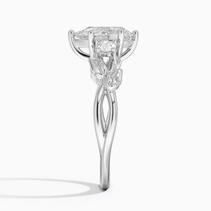 Bague BOJ 028 en argent 925, coupe poire, trois pierres, diamant Moissanite 2 carats couleur D VVS1 certifié GRA, motif saule en fleur, prix bas - Product Image 3