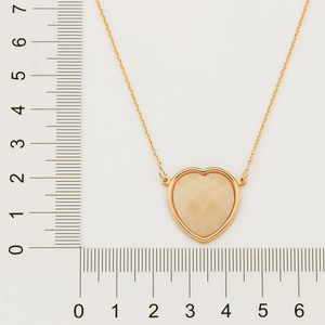 Real Rose Gold Plated Heart Morganite Pendant Necklace <b>Snake</b> Chain For Women's Romantic Everyday Wear - Product Image 3