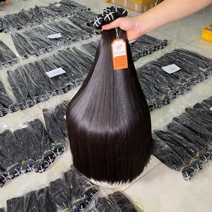 100% cheveux humains vietnamiens os trame droite Extensions de cheveux Super Double dessiné donneur cheveux os faisceaux droits avec fermeture - Product Image 6