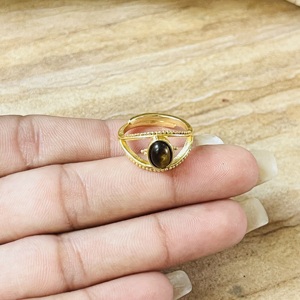 Unique Design Vintage Tiger Eye Brass <b>Ring</b> Gold Plated Bedded Tribal Handmade <b>Ring</b> <b>Statement</b> Trendy Wholesale <b>Ring</b> For Women - Product Image 2