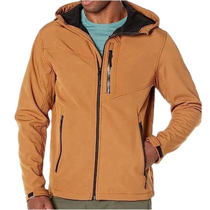 High Quality Breathable Bonded Canvas Waterproof Windproof Softshell Jacket for <b>Men</b> Outdoor Running Hooded - Product Image 5