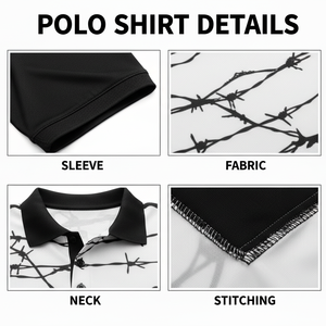 Polo de golf personnalisé avec logo OEM imprimé par sublimation, polo personnalisé pour homme, polo de sport à séchage rapide pour homme. - Product Image 6