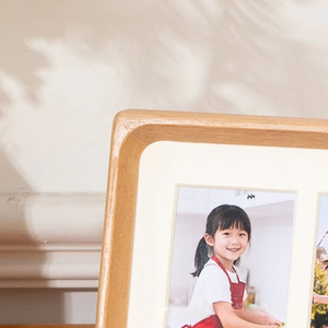 Rehman Craft Wholesale Solid Wood <b>Photo</b> <b>Frame</b> Thick Rounded Edge Finger Joint Panoramic Tabletop Picture <b>Frame</b> with <b>Cream</b> Mat - Product Image 5