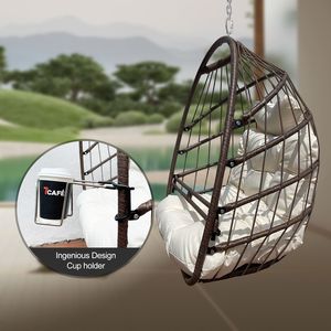 UV Resistant Foldable <b>Hammock</b> Chair with Stand 350lbs Capacity Durable Outdoor Furniture - Product Image 6