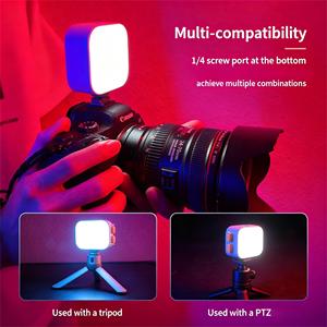 Luz de Video LED RGB Magnética Portátil de Bolsillo con CCT Ajustable, Pantalla LCD y Soporte de Zapata Fría de 1/4 para Cámara y Teléfono - Product Image 4