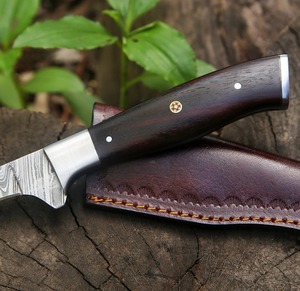 Cuchillo de Filetear de Acero Inoxidable Hecho a Mano por BA Enterprises, Hoja con Borde Dentado y Punta Caída, Diseño Flexible, Mango de Madera - Product Image 4