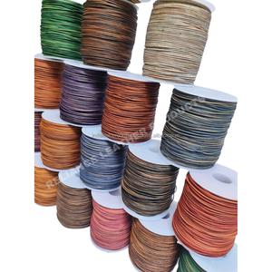 Cordon en cuir rond antique brun clair 100 % cuir de vache véritable 1 mm – Fil de cuir de qualité supérieure – Approvisionnement en gros direct usine - Product Image 5