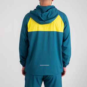 Ensemble de survêtement sportif à capuche pour homme, color block, séchage rapide, respirant, en coton, avec strass, short épais, poches latérales, hiver - Product Image 5