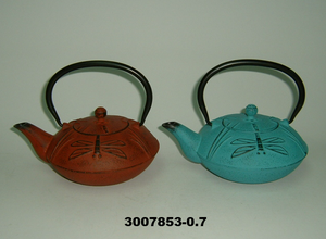 Théière en fonte décorative de qualité alimentaire, résistante à la chaleur, non toxique, finition émaillée, style japonais, 1200 ml, vente chaude 3007853-0.7 - Product Image 1