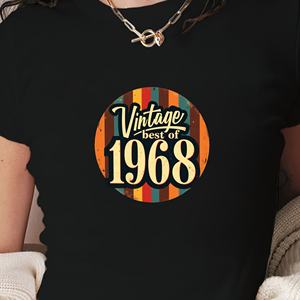 T-shirt court mode femme design rétro vintage 1968 - Product Image 2