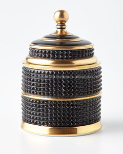 Tarro de cera para velas, recubierto de polvo blanco dorado, Color personalizado disponible, elegante contenedor de Metal asequible para regalos de decoración del hogar - Product Image 2