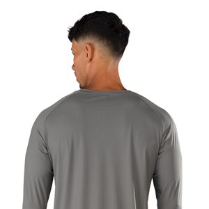 Camiseta Deportiva de Manga Larga para Hombre, Color Gris Acero, Ajuste Atlético Premium, para Correr, Gimnasio, Fitness, Ropa Deportiva de Alto Rendimiento - Product Image 5