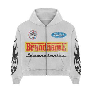 Chándal Deportivo para Hombre 100% Algodón, Blanco, para Entrenamiento y Jogging, con Serigrafía, Precio Económico al por Mayor - Product Image 3