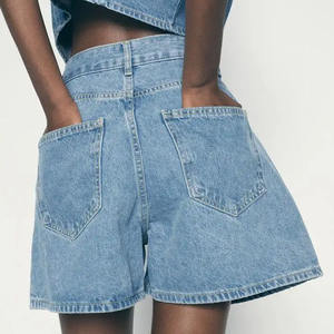 Shorts en jean pour femmes, prix de gros direct usine, collection été, style urbain tendance, quantité OEM, 2026 - Product Image 2