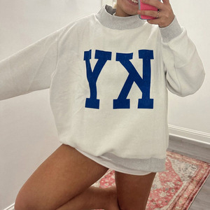 Sudaderas Personalizadas Extra Grandes Blancas de Cuello Redondo, Ecológicas, de Secado Rápido, Transpirables, de Felpa, de Algodón, Corte Regular, Unisex, para Invierno - Product Image 2