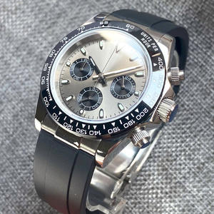 Montre-bracelet classique pour homme, mouvement mécanique automatique, acier inoxydable, verre cristal 5 mm d'épaisseur, 41 mm, best-seller - Product Image 3