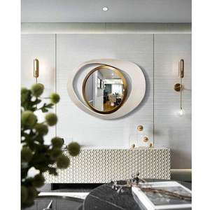 Three-dimensional Iron Art Deco Eco-friendly Handmade Decorative <b>Mirror</b> <b>Irregular</b> Shape for Living Room Bedroom Dining Room Wall - Product Image 4
